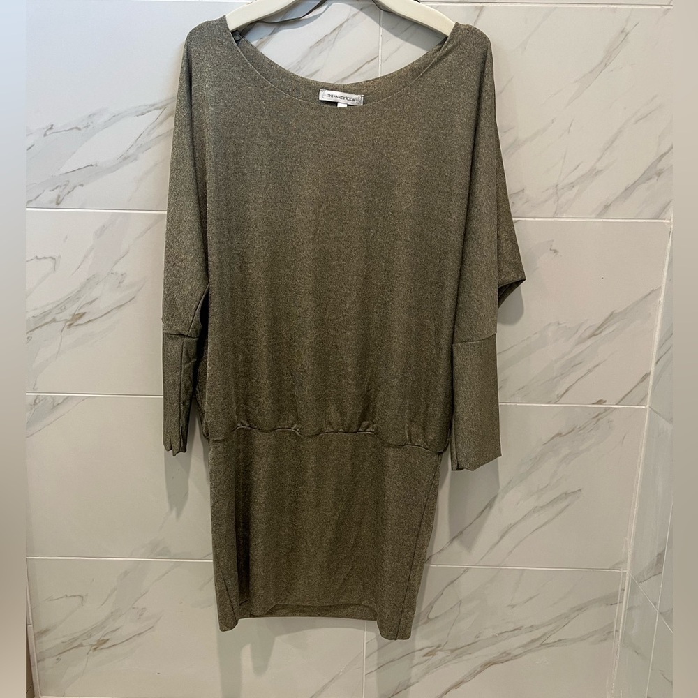 Nordstrom The Vanity Room Metallic Gold Dress